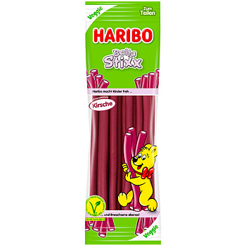 Мармелад «Haribo» Balla Stixx Cherry (Vegan), Харибо Балла Стикс Вишня, 200гр