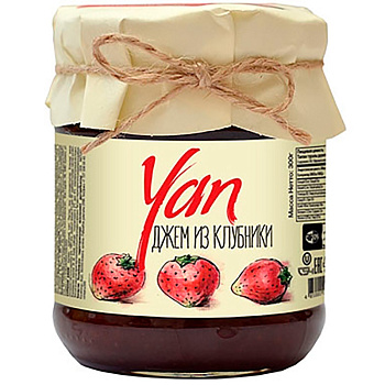 Джем «Yan» Клубника 0.3 литра