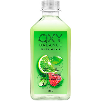 Напиток «Oxy Balance» Vitamins, Окси Баланс Витамины Базилик, Клубника, Лайм 0.4л, пэт