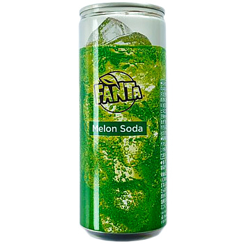 Газированный напиток «Fanta» Melon Soda, Фанта Мелон Сода Дыня 0.25л, ж/б (Япония)
