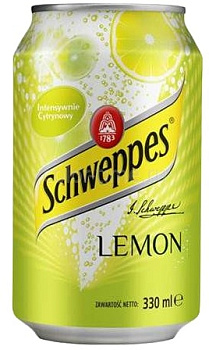 Газированный напиток Schweppes Lemon, Швепс Лимон 330мл ж/б