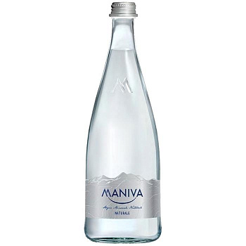 MANIVA still water (Glass)МАНИВА минеральная вода НЕГАЗИРОВАННАЯ (Стекло) 0,75 мл.