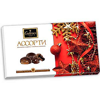 Шоколадные конфеты с помадными начинками «Сouturier» Chocolate, Шоколадный Кутюрье (Бондаж), 130гр, коробка