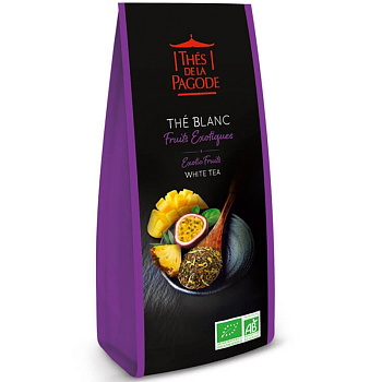 Зеленый чай «Thes De La Pagode» Blanc Fruits Exotique (Bio), пакет 100гр
