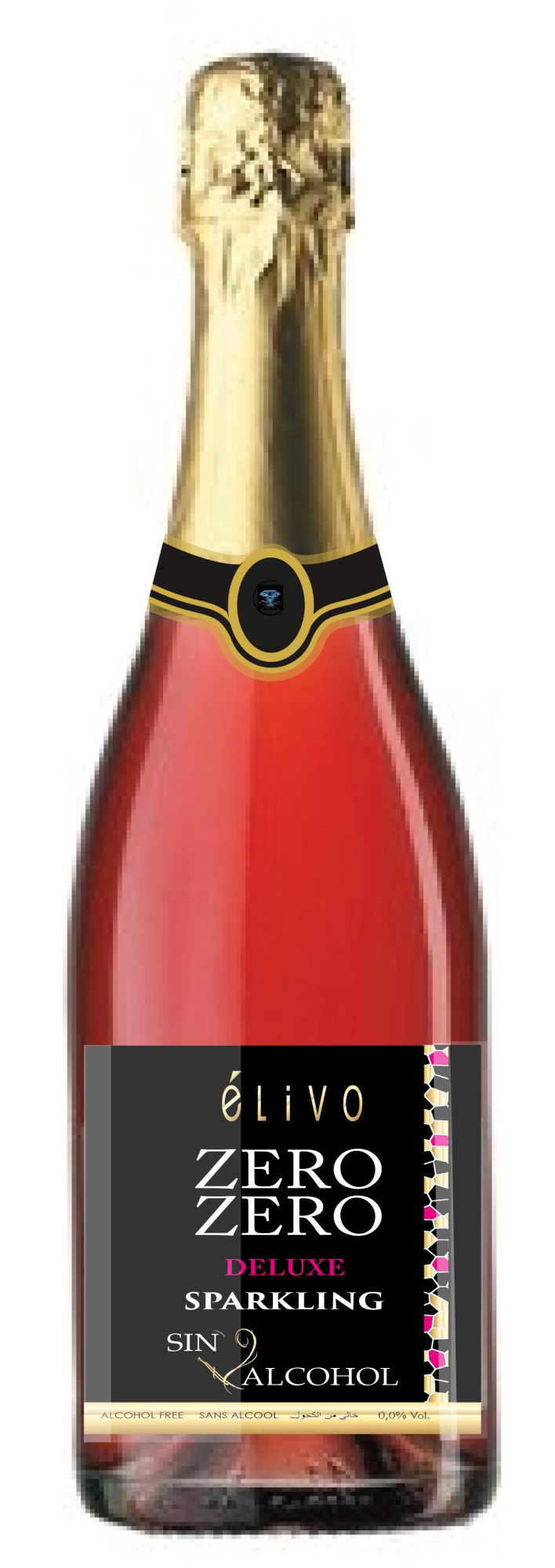Безалкогольное вино Elivo Zero Zero Deluxe Espumoso Rose 750 мл.