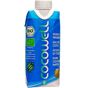 Кокосовая вода "Cocowell Pure", 0.33, тетрапак