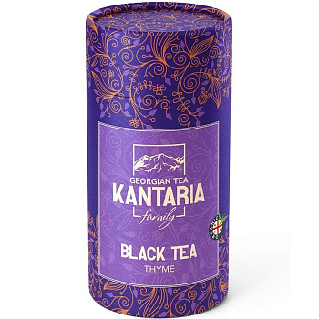 Черный чай «Kantaria» Thyme, Кантария Чабрец, 100гр. тубус