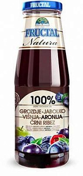 Сок мультифруктовый "Виноград-Яблоко-Вишня" "Fructal", 0,7 л.