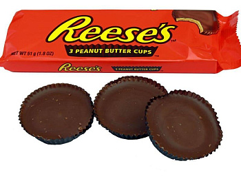 Hershey`s  конфеты Reese's peanut butter cups 51 гр