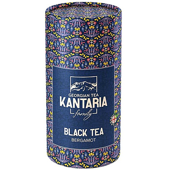 Черный чай «Kantaria» Bergamot, Кантария Бергамот, 100гр. тубус