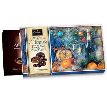 Набор шоколадных конфет «Сouturier» Chocolate, Шоколадный Кутюрье Ассорти (Шампанское), 130гр, коробка