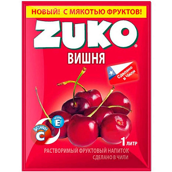 Сухой сок "ZUKO" Вишня" 20гр, 12 шт/уп