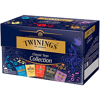 Чай «Twinings» Classic Tea Collection, Твинингс Ассорти Классическая коллекция (20 пакетиков) 40гр. коробка