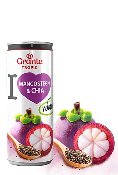 Сок из Чиа и мангостин прямой отжим GRANTE 0,25 л