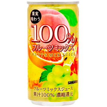 Сок «Sangaria» Fruits Mix, Сангария Мультифруктовый Микс 100%, 0.19л, банка