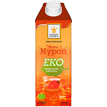 Органический Сок «Nordic Crown» Ягоды Шиповника 0.75л, tetra pak