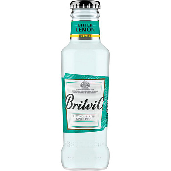 Напиток «Britvic» Bitter Lemon  Low Callorie, Бритвик Биттер Лемон Лоу Калори 0.2л, стекло