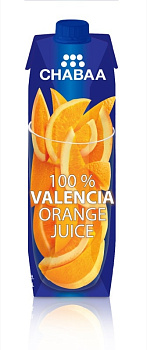CHABAA 100% Сок Апельсиновый (сорт VALENCIA) 1л