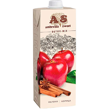 Детокс сок «Ambrosia Sweet» Яблоко, Корица 1л, tetra pak