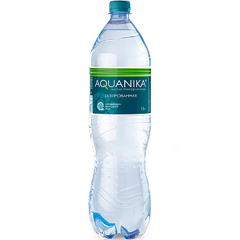 Минеральная вода Акваника (Aquanika) с газом 1.5л ПЭТ