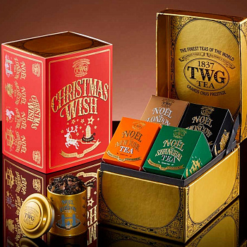 Набор чая TWG Christmas Wish Tea Set, Рождественское желание 643г (Чай располагается в музыкальной шкатулке) Набор чая TWG Christmas Wish Tea Set, Рождественское желание 643г (Чай располагается в музыкальной шкатулке)
