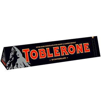 Шоколад «Toblerone» Swiss Dark Chocolate With Honey and Almond Nougat, Таблерон Дарк, 100гр