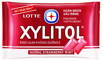 Жев. рез. Xylitol Strawberry Mint, со вкусом клубники и мяты, блистер, 11,6 гр.