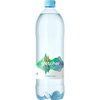 Минеральная родниковая вода «Gletcher», Глетчер 1.5л, с газом, пэт