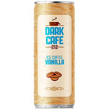 Напиток Холодный кофе «Dark Cafe 212» Ice Coffee Vanilla, Дарк Кафе 212 Айс Кафе Ванилла, 0.25л, банка