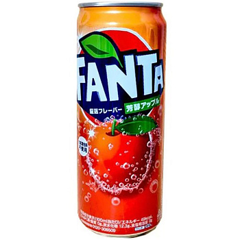 Газированный напиток «Fanta» Juicy Apple, Фанта Сочное Яблоко 0.5л, ж/б (Япония)