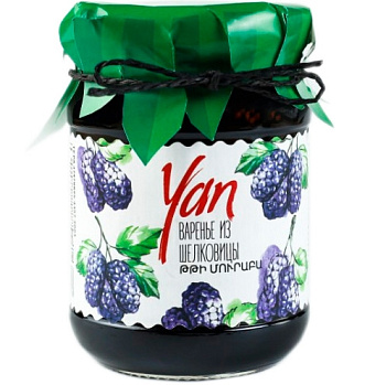 Варенье «Yan», Ян Шелковица 0.3л, стекло