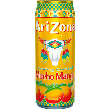 Холодный чай Arizona Cowboy Cocktail Mucho Mango, Ковбойский Коктейль Мучо Манго 0.5л, банка