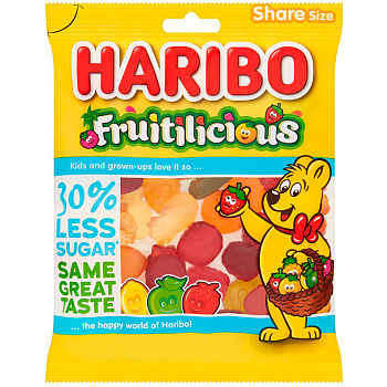 Мармелад «Haribo» Fruitilicious, Харибо Фруйтициус, 160гр