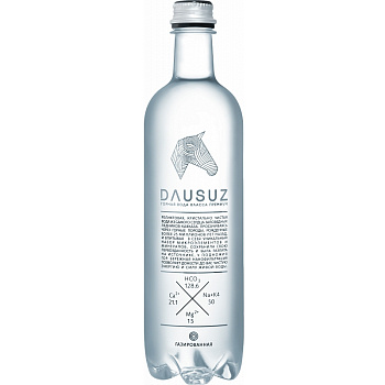 Вода Dausuz, Даусуз 0,75 л, 12 шт/уп, с газом, ПЭТ