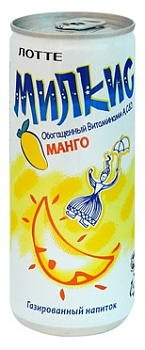 Безалкагольный газированный напиток Милкис (Milkis) Манго 240мл ж/б