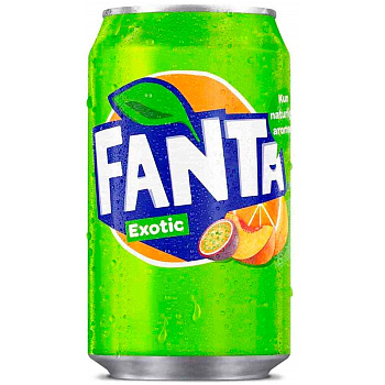 Газированный напиток «Fanta» Exotic, Фанта Экзотик, тропические фрукты 0.33л, ж/б (Дания)