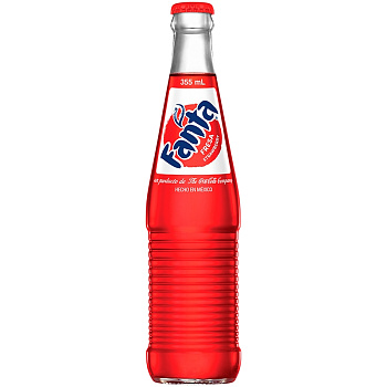 Fanta Strawberry, Фанта Клубника 0.355л, Стекло (Мексика)