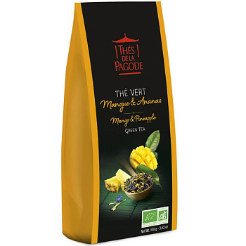 Зеленый чай «Thes De La Pagode» Mangue Ananas (Bio), пакет 100гр