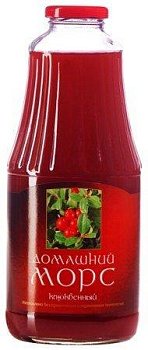 Морс Домашний Клюква 1л. стекло