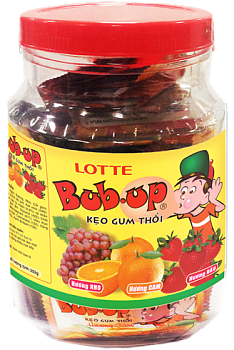 Жев. рез. Bup-up Fruit. банка 72шт, ассорти: клубника, апельсин, виноград, 252гр.