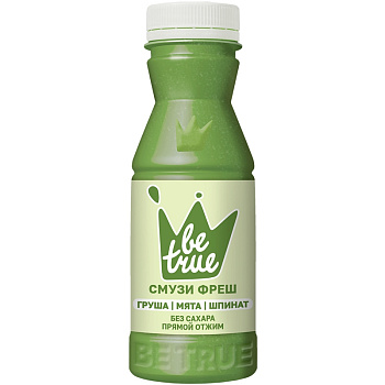 Смузи «Be True» Груша, Мята, Шпинат, 250мл