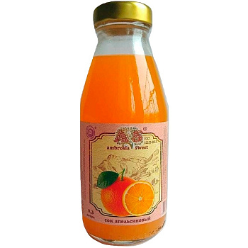 Cок Апельсиновый «Ambrosia Sweet» 0.3л, стекло