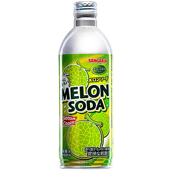 Напиток «Sangaria» Melon Soda, Сангария Дыня, 0.5л, газ, алюминиевая бутылка (1шт)