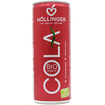Напиток «Hollinger» Bio Organic Cola, Хеллингер Био Органик Кола, 0.25л, газ, банка
