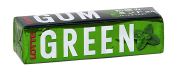 Жвачка «Lotte» Green Gum, Лотте Грин Гам (пластинки), 31г.