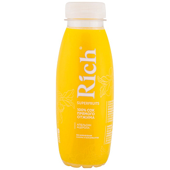 Сок «Rich» Superfruits Апельсин, Ацерола, 0.3, пэт.