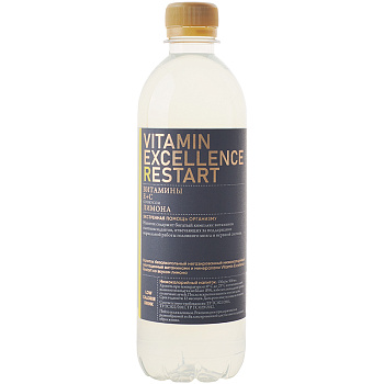 Напиток «Vitamin Excellence» Restart, Витамин Экселенс Рестарт Перезапуск лимон, 0,5л, пластик