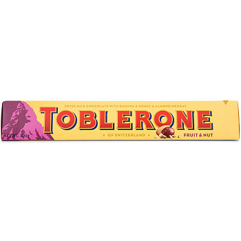 Шоколад «Toblerone» Swiss Milk Chocolate With Raisins and Honey and Almond Nougat, Таблерон Fruit & Nut, 100гр