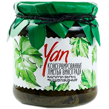 Консервированные листья Винограда «Yan», Ян 0.44 литра