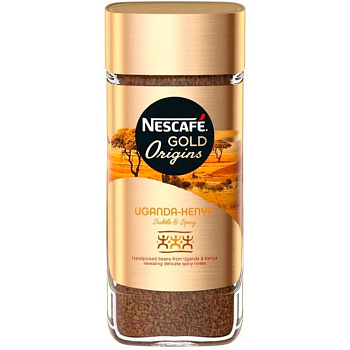 Кофе «Nescafe» Gold Gold Origins Uganda-Kenya, Нескафе Голд Уганда-Кения, 85гр, стекло